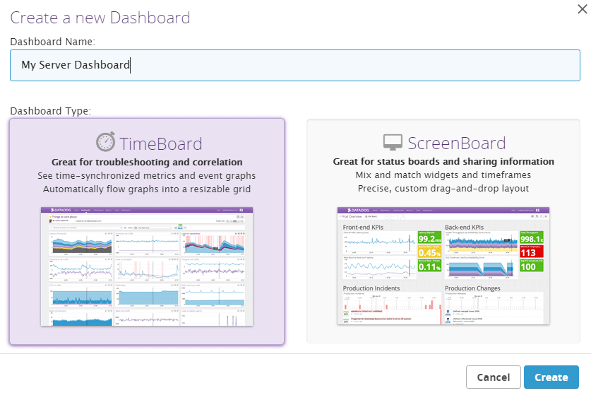 New dashboard